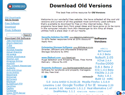 download old versions of software